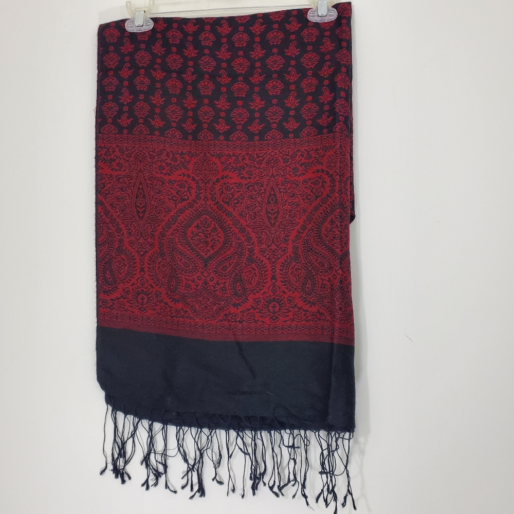 Black and Red Floral Wrap